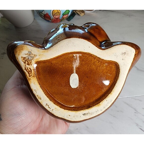 Vintage Ceramic Teddy Bear Honey Jar Pot Cute Brown Honeybear with Lid No Chips - Picture 8 of 8